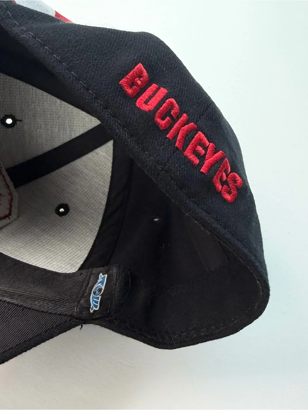 Top of the World Ohio State University Buckeyes Logo Mascot Black Red Hat Cap